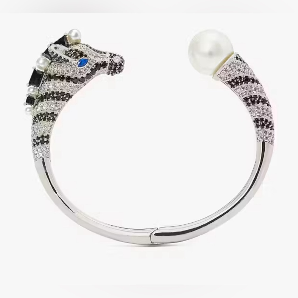 Kate Spade Earn Your Stripes Hinge Cuff nwot